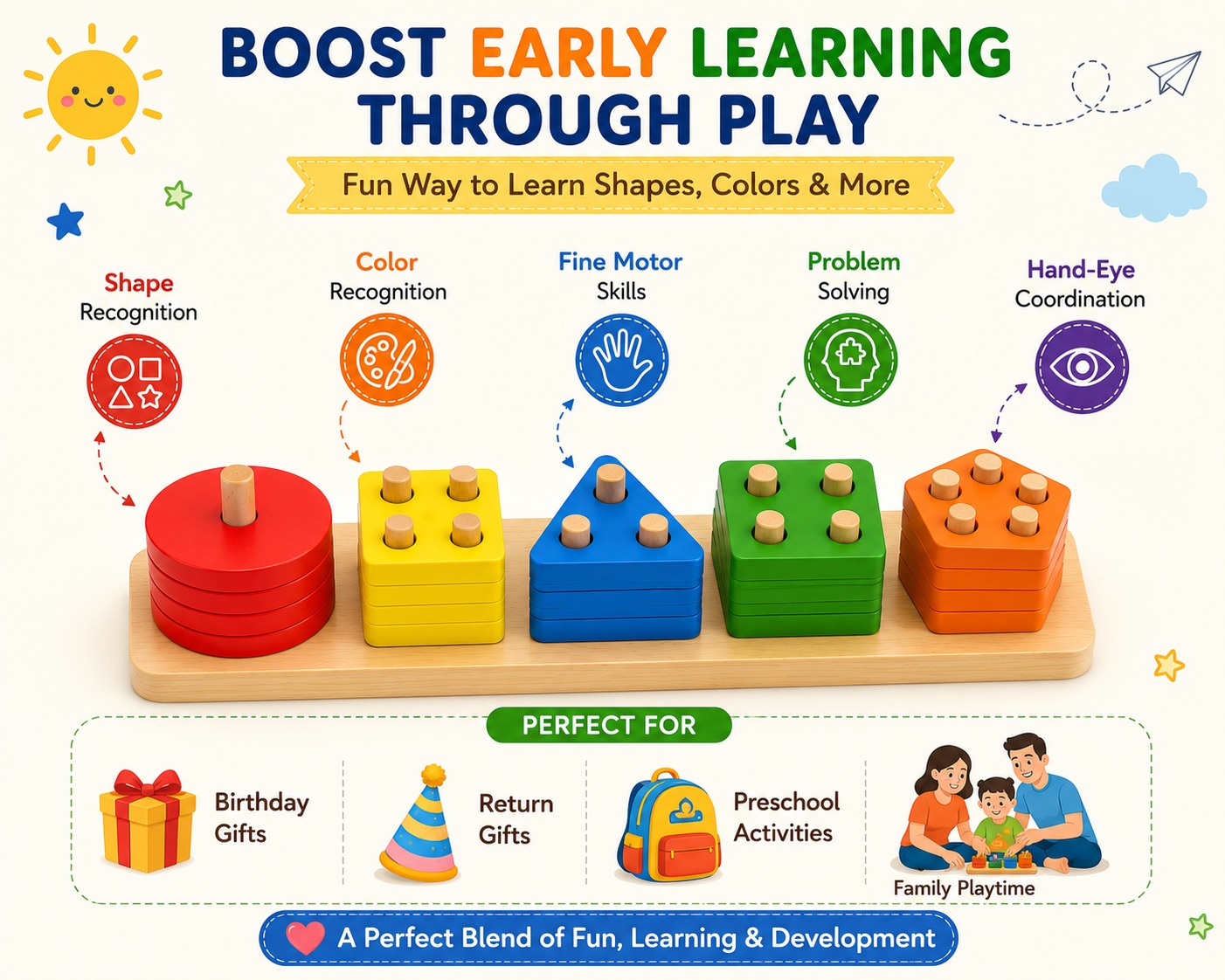 Cramberry Montessori Geometric Shape Sorter